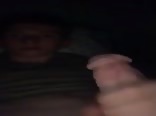 Teen cums in the dark