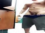 Teen Gay Porn Jerks Off in Public Area - Sperms the Floor