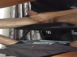 Teen gets horny while working