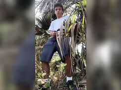 Teen jerks outside in slow motion boys porn