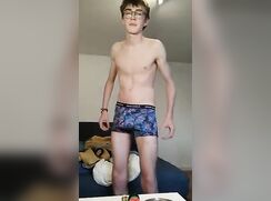 Teen plays with