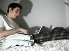 Teen plays with his Apple and his banana