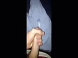 Teen shows off big cock and cum to gf