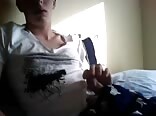 Teen sprays a load of jizz