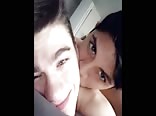 Teen sweet lovers kiss