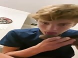 Teen Twink eats his own cum boy porn