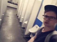 [TEEN][067] - Cum in public toilet