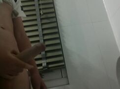 [TEEN][152] - Boy wanks hard then cums in toilet