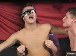 The boy is bound and jerked off twink porn