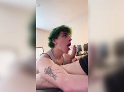 The boys with colored hair are always big ol freaks