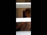 The view threw the mini blinds