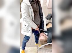 thirsty boy taking friends warm shower