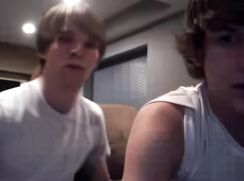 Three friends experimenting on webcam
