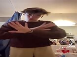 TikTok guy getting naked with boner