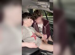 Troyer Jacobs fucks in parking lot couple gay porn