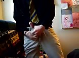 Trying to JO quickly before church but got interrupted boys porn