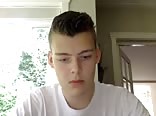 Twink boyfriend displays his ass while chatting