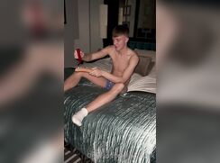 Twink cock and ass playing porn