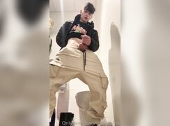 Twink Cums In Public Room