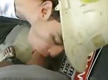 Twink fuck bareback in truck