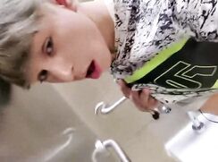 Twink fuck in airport toilets