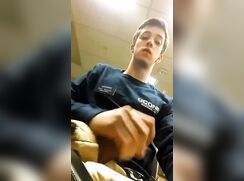 Twink Has Sneaky Wank While Friends Nearby