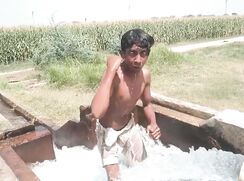 Twink have fun in tubewell