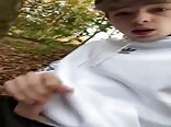 Twink jerk and cum outside boys porn