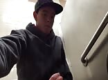 Twink jerking in public toilet boys porn