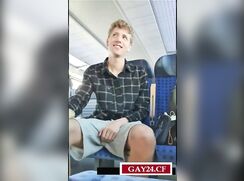 Twink Jerking in Train