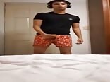 Twink porn gets his cock milk on his sheets