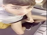 Twink porn gets horny while traveling and needs to jerk off 