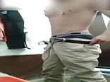 Twink porn gets undressed and jacks off in the bathroom