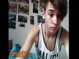 Twink porn sees something online that quickly gets him horny
