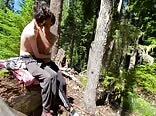 Twink Sucks His Boyfriend in the wood
