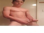 Twink totally gets into eating his cock juice boys porn