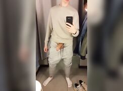 twink wanking in a change room