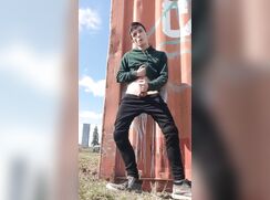 Twink wanking in public 5