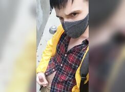 Twink wanking in public 6