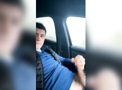 Twinks Cum Facial in Car 212