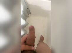 Uncut HUNG boy showing off wet porn