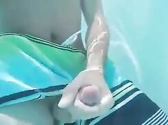 Underwater cum shot