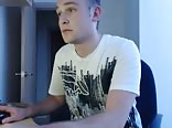 very cute guy wanks and cums