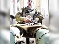 Very Cute Soldier wanks and cums