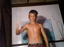 Vintage blond dude dancing