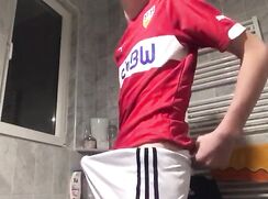 wank home alone FOOTBALLER STRIP CAM PORN