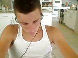 wanking in the kitchen with family gone boys porn