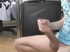 Wanking in the study boys porn