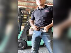 Warehouse Jerks Cock but No Cum 269