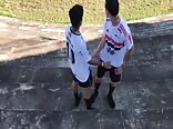 Warm up before soccer game boys porn